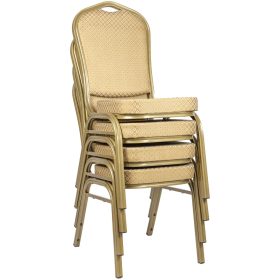   Bankettszék  02 rakásolható, óarany,  kárpitozott, rendezvény szék