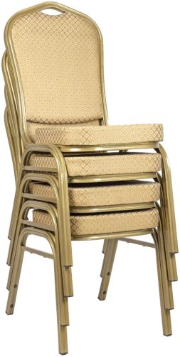 Bankettszék  02 rakásolható, óarany,  kárpitozott, rendezvény szék