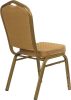 Bankettszék  02 rakásolható, óarany,  kárpitozott, rendezvény szék