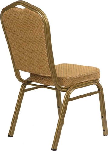 Bankettszék  02 rakásolható, óarany,  kárpitozott, rendezvény szék