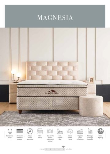 MAGNESIA kárpitozott ágyneműtartós ágy SZETT matraccal 160*200