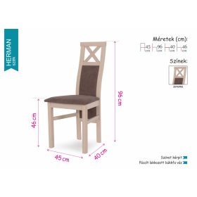 Anita étkezőasztal Herman székkel  - étkezőgarnitúra