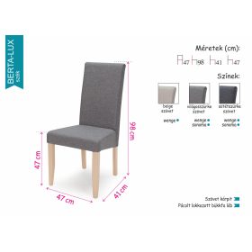   Anita étkezőasztal Berta Lux székkel  - étkezőgarnitúra