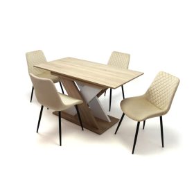   Onyx bársony hatású szék Berlin asztallal - étkezőgarnitúra