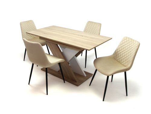 Onyx bársony hatású szék Berlin asztallal - étkezőgarnitúra