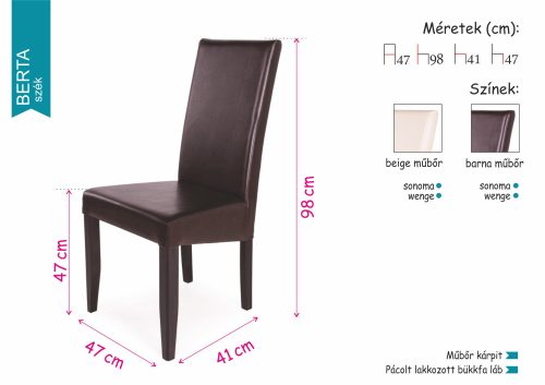 Flóra Plusz étkezőasztal Berta  székkel  - étkezőgarnitúra