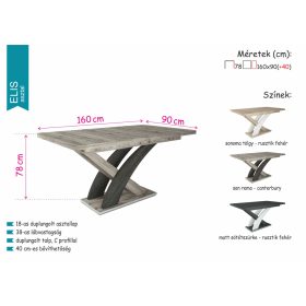 Inez szék Elis asztallal étkezőgarnitúra