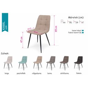 Kamil szék Enzo asztallal étkezőgarnitúra