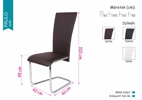 Pedro asztal Paulo székkel étkezőganitúra