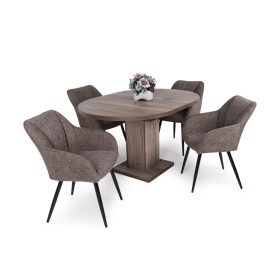   Marocco nyitható kör étkezőasztal Fiesta székkel  - étkezőgarnitúra