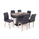 Lotti szék Flóra étkezőasztallal  - étkezőgarnitúra