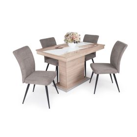   Elena szék Flóra Plusz epoxy étkezőasztallal  - étkezőgarnitúra