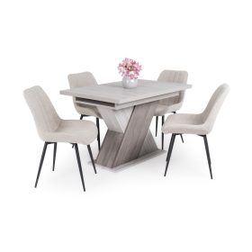   Diana étkezőasztal Dexter buklé szövetes székkel  - étkezőgarnitúra