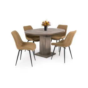   Marocco nyitható kör étkezőasztal Dexter székkel  - étkezőgarnitúra