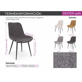 Dexter szék Fanni asztallal étkezőgarnitúra