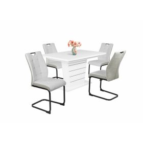   Fanni étkezőasztal Bruno szánkótalpas székkel  - étkezőgarnitúra