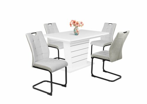 Fanni étkezőasztal Bruno szánkótalpas székkel  - étkezőgarnitúra