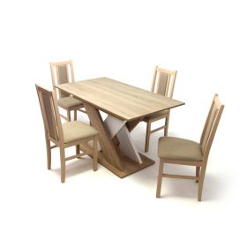 Berlin asztal Sonoma/Fehér 160 cm