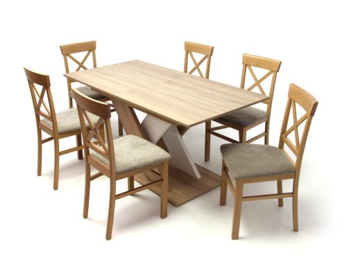 Berlin asztal Sonoma/Fehér 135 cm