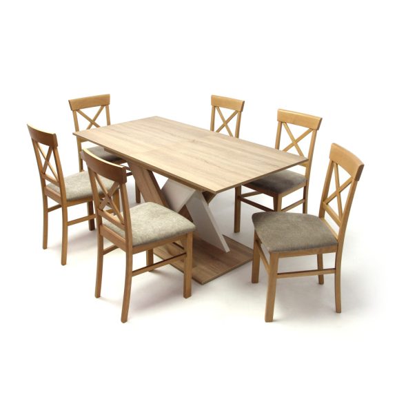 Berlin asztal Sonoma/Fehér 135 cm