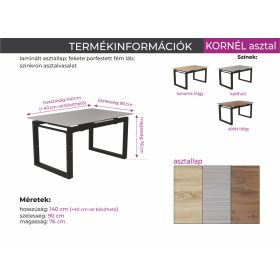 Kornél étkezőasztal