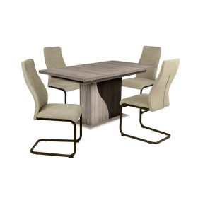 Teo szánkótalpas szék Alíz asztallal - étkezőganitúra