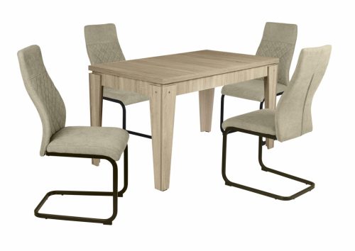 Teo szánkótalpas szék Pedro asztallal étkezőganitúra