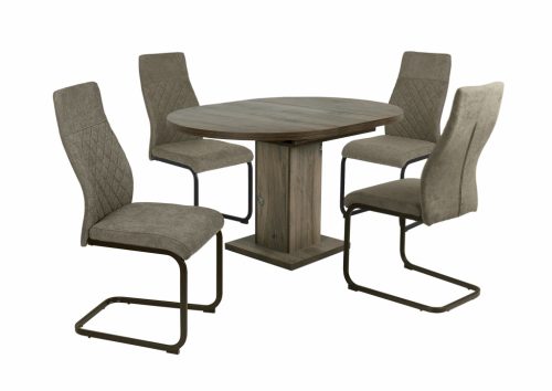 Teo szánkótalpas szék Marocco asztallal - étkezőganitúra