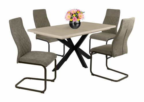 Teo szánkótalpas szék Dorothy asztallal - étkezőganitúra