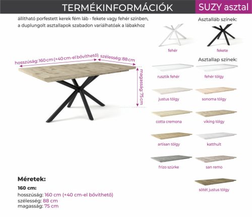 Teo  szék Suzy asztallal - étkezőganitúra