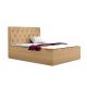 TYP 56 bézs kárpitozott boxspring ágy 140*200