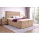 TYP 56 bézs kárpitozott boxspring ágy 140*200