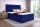 TYP 56 sötétkék kárpitozott boxspring ágy 180*200