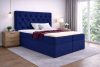 TYP 56 sötétkék kárpitozott boxspring ágy 140*200