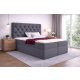 TYP 56 sötétszürke kárpitozott boxspring ágy 140*200