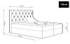 TYP 56 sötétszürke kárpitozott boxspring ágy 140*200