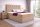 TYP 56 bézs kárpitozott boxspring ágy 180*200
