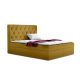 TYP 56 okkersárga kárpitozott boxspring ágy 140*200