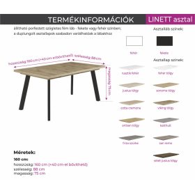 Odett  szék Linett asztallal - étkezőganitúra