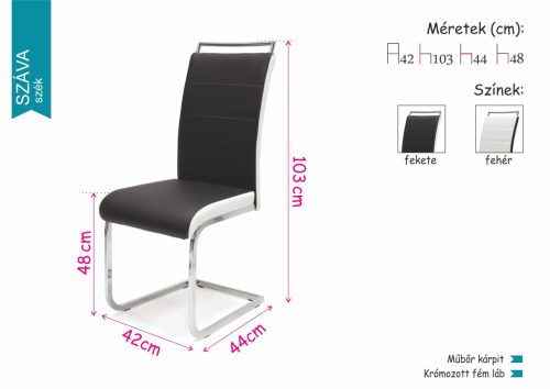 Száva szék Rebeka asztallal  - étkezőgarnitúra