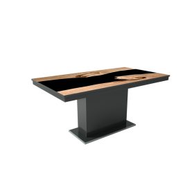 ANTRACIT, artisan tölgy fekete epoxy