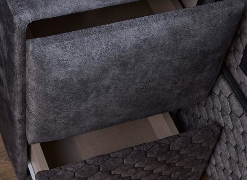 BABYLON kárpitozott ágyneműtartós ágy SZETT  matraccal 160*200