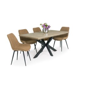   Dexter buklé szövetes szék Dorothy étkezőasztallal  - étkezőgarnitúra