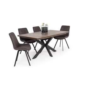   Milla forgó  szövetes szék Dorothy étkezőasztallal  - étkezőgarnitúra