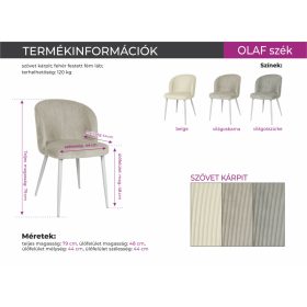 Olaf kordbársony szék Flóra asztallal - étkezőganitúra