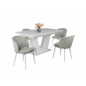   Olaf kordbársony szék Prága étkezőasztallal  - étkezőgarnitúra