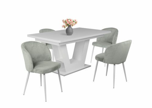 Olaf kordbársony szék Prága étkezőasztallal  - étkezőgarnitúra