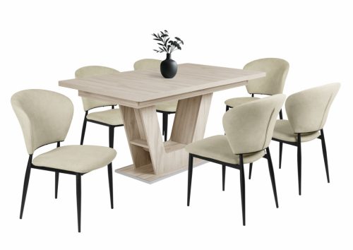 Anett beige szövet kárpitos szék