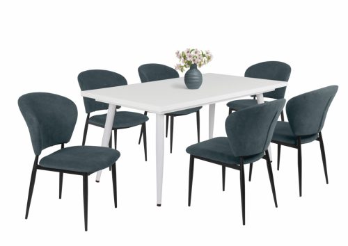 Anett kék szövet kárpitos szék