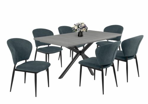 Anett kék szövet kárpitos szék